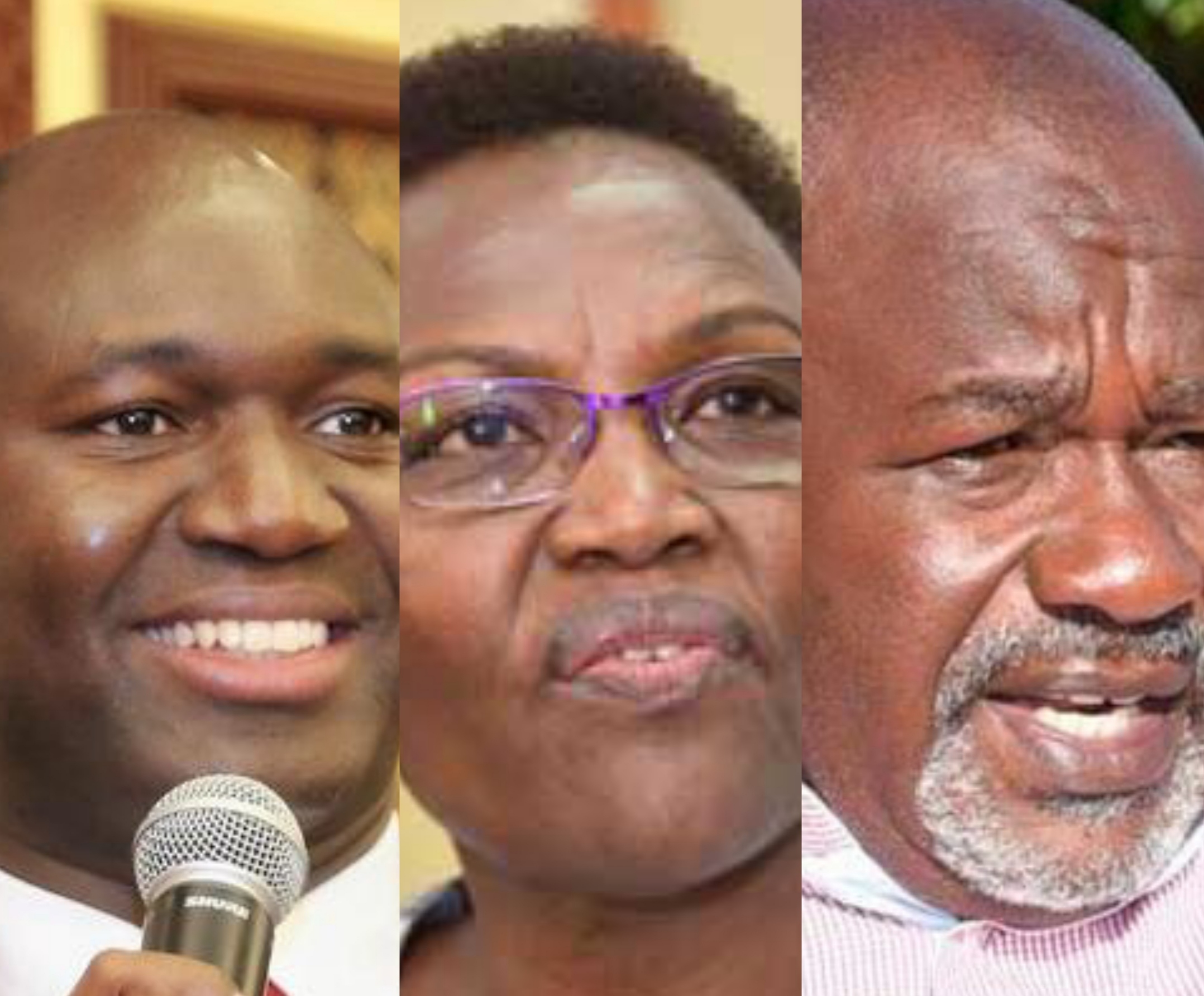 A collage of Prof. Julius Bito, Amb. Sarah Serem and Caleb Kositany.