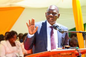 Governor Bii speaks during the event at county Headquarters in Eldoret town on March 30, 2023.