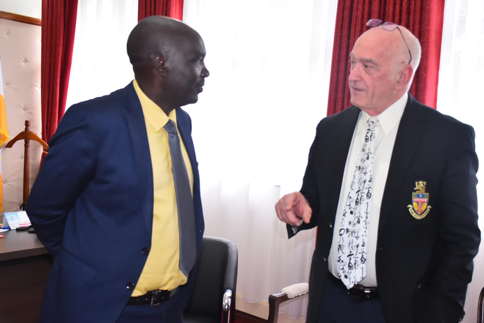 Eng. Barorot with United States Life University Vice President for Global Initiatives, Dr John Downes
