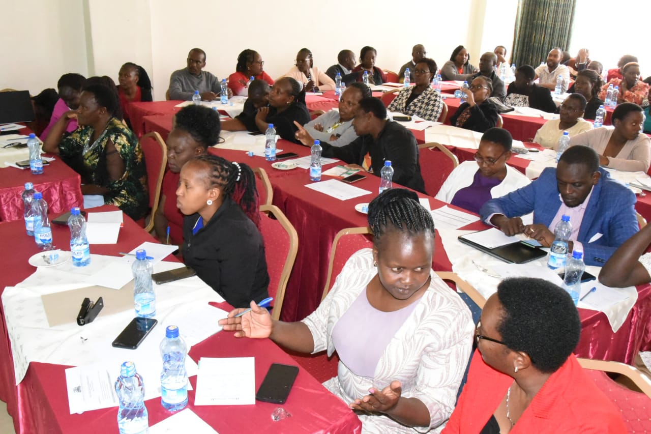 Stakeholders during the review of the Implementation of Treatment Care Support and Prevention Of Mother To Child Transmission Modules (PMTCT).