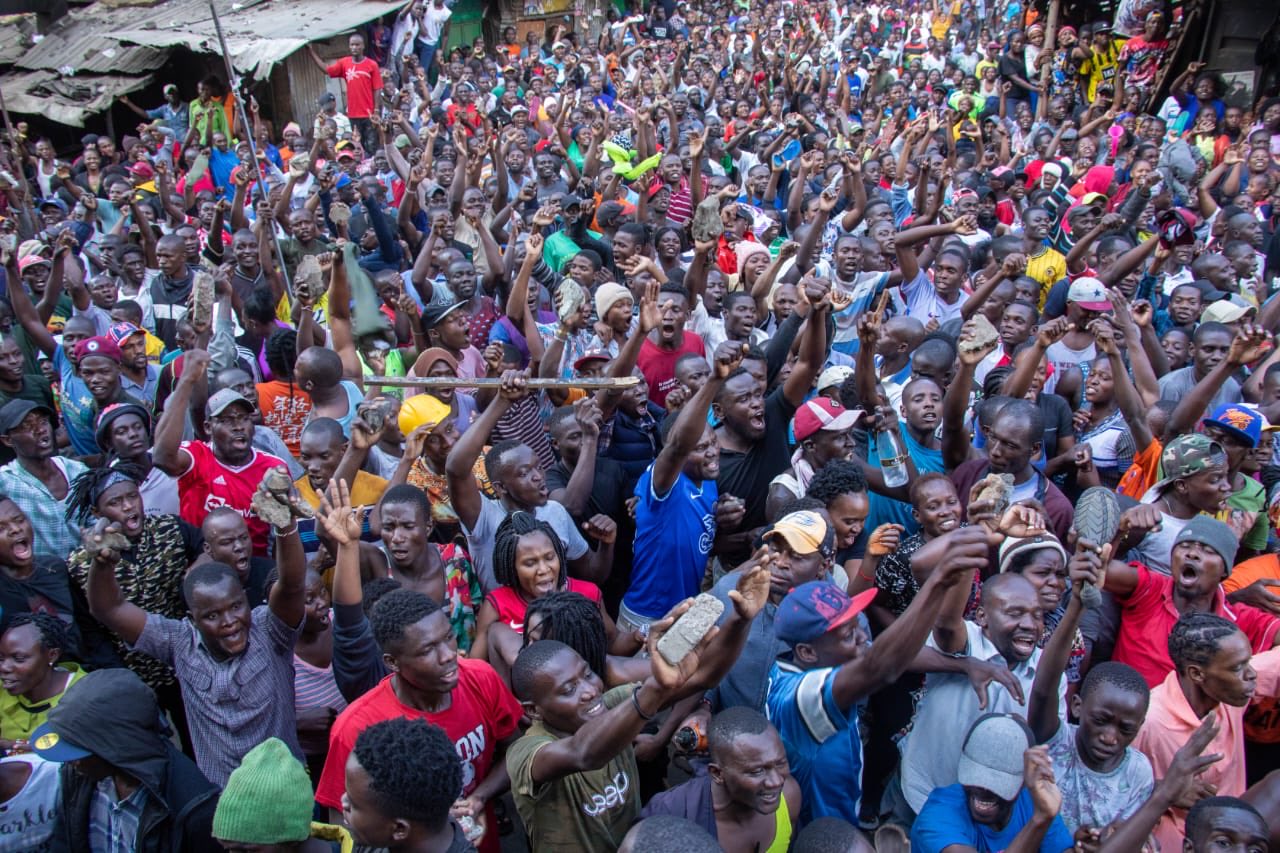 Azimio supporters during Nairobi demos.
