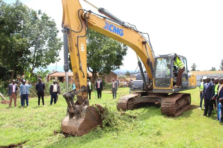 Natembeya during the groundbreaking for the Tom Mboya dispensary in Tuwan ward on April 27, 2023.