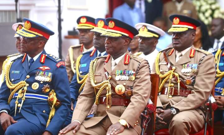 Some of the recently appointed new KDF leadership.