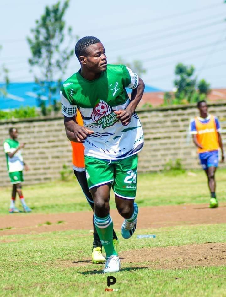 Benson Omala who was top scorer for the inaugural Safaricom Chapa Dimba tournament