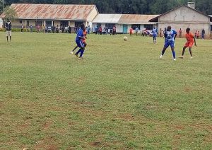 Part of the action during a friendly match betwen Espodec Starlets and Kapseret Queens In at St Joseph’s Secondary School in Kapseret on April 16, 2023.
