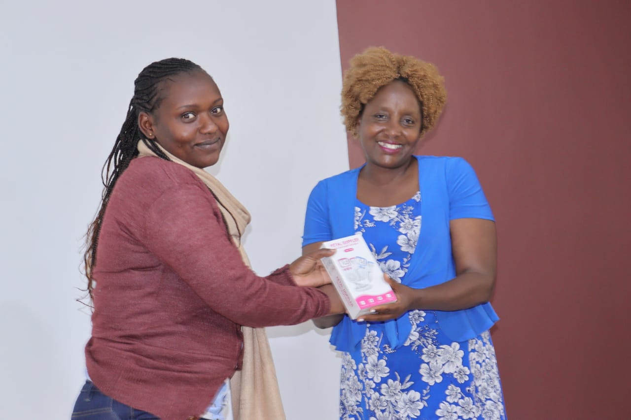 The Chief Officer receiving some of the donations on April 27, 2023.