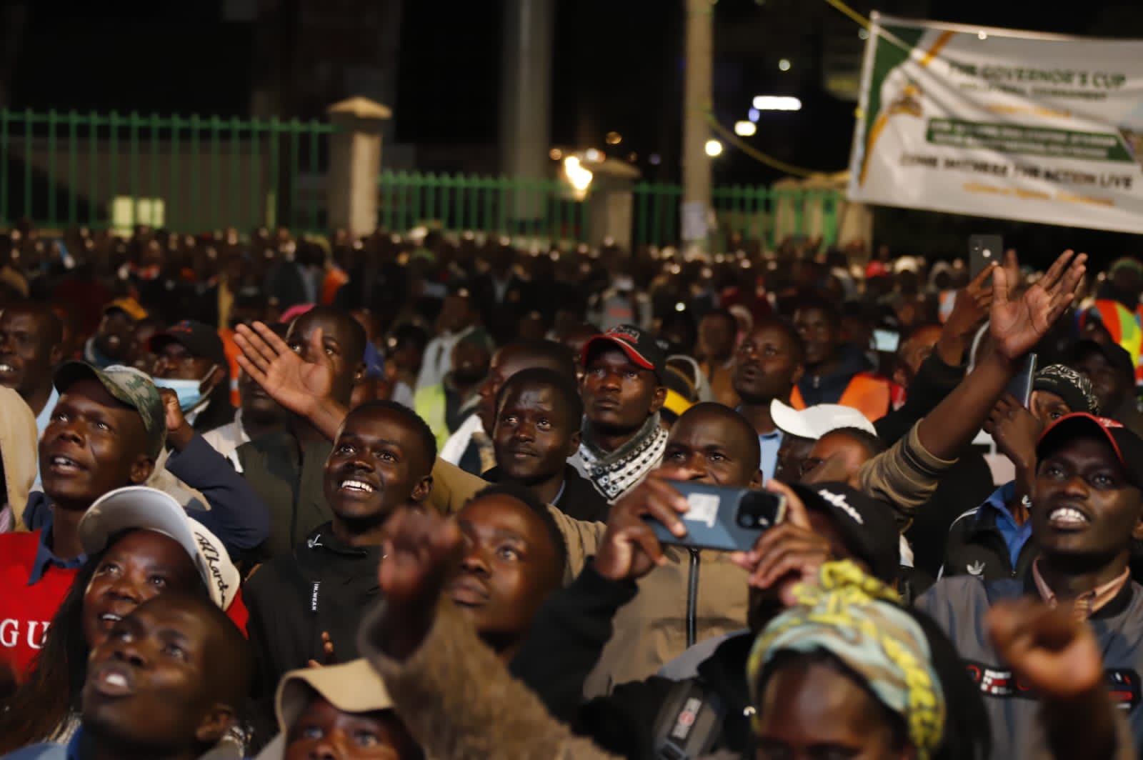 Eldoret fans react to the events unfold at the Boston Marathon.