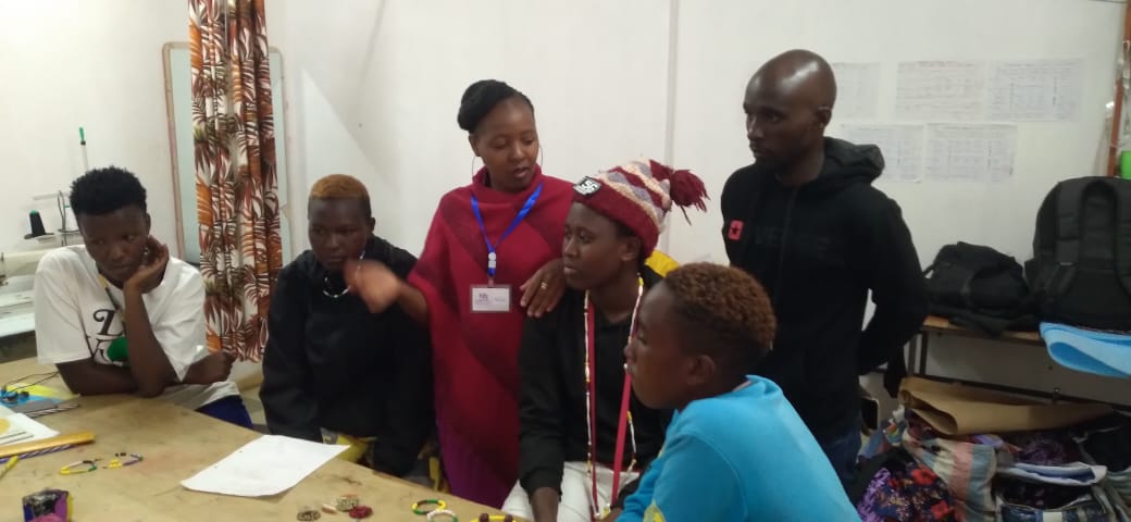 The four girls being taken through orientation at the institution on April 24, 2023.