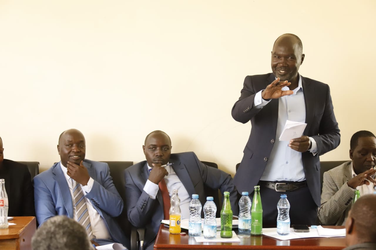 The DG speaks during the public participation forum on April 25, 2023.
