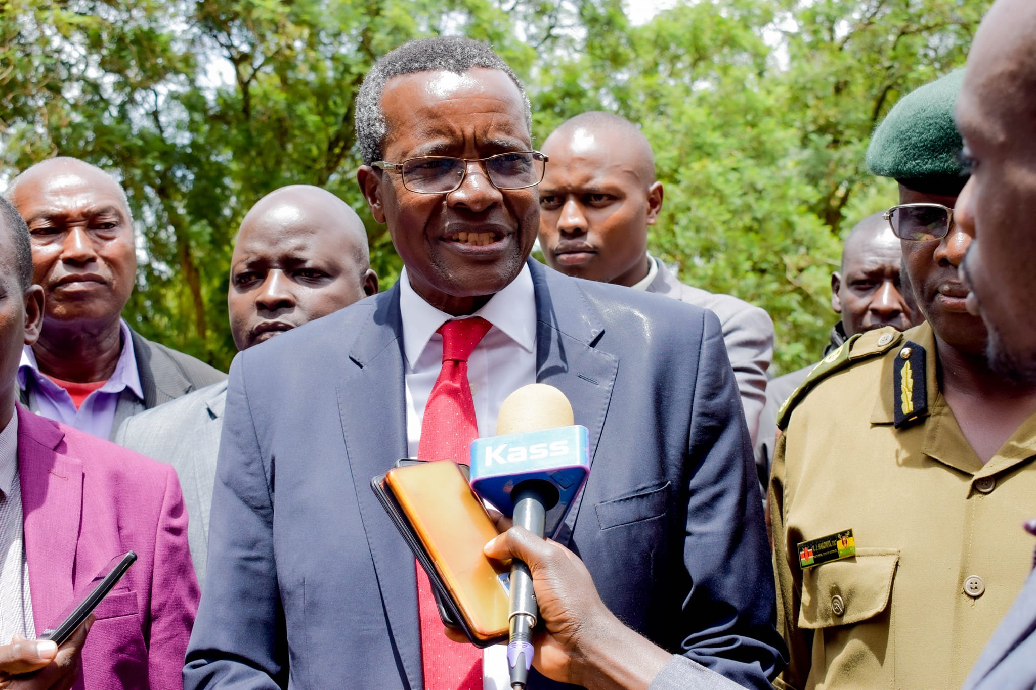 Former Chief Justice after a public forum with Uasin Gishu locals in Eldoret on April 25, 2023.