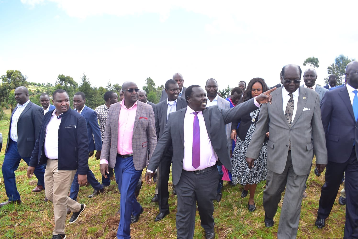 A delegation from South Sudan when it arrived at Siliboi Village on April 2, 2023.