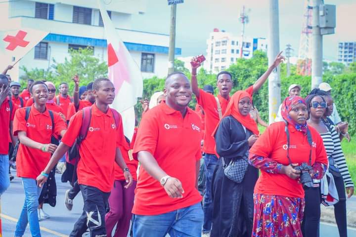 Members and volunteers of the Kenya Red Cross during a recent event to mark Red Cross Day.