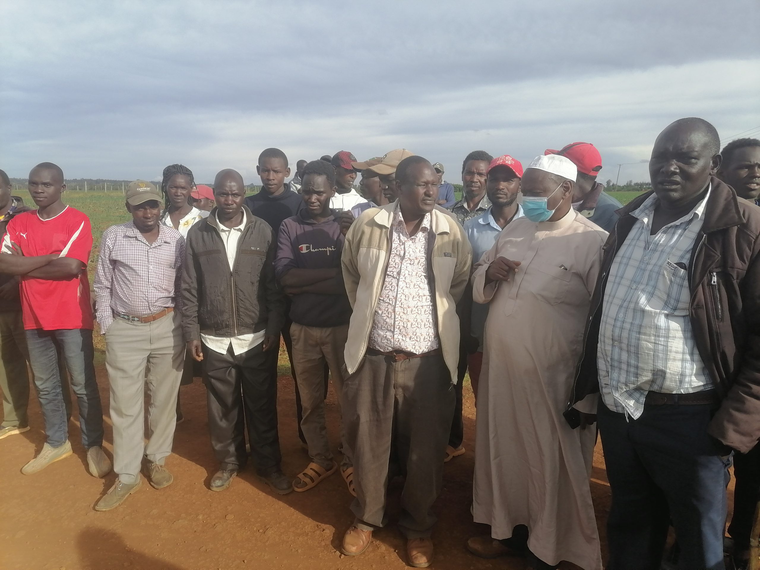 Some of the families from Sergoit holding ground in Uasin Gishu who are facing eviction.