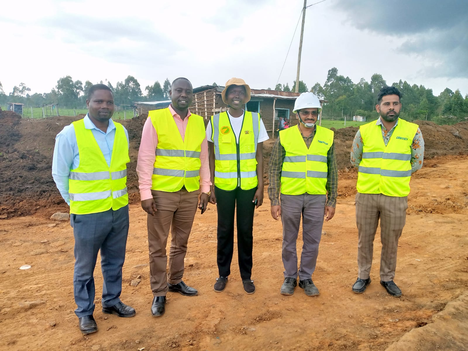 Uasin Gishu County officials with management of Cemtech Company Plant.
