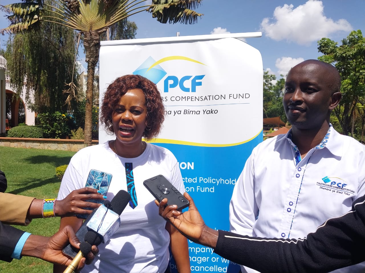 PCF Deputy Director of Corporate Communications, Rosemary Kavili addressing the press in Eldoret on May 9, 2023.