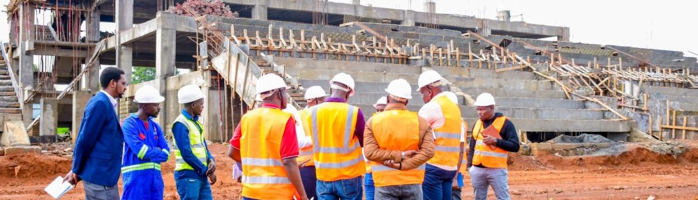 Part of the 64 staium which is under construction as of June 22, 2023.