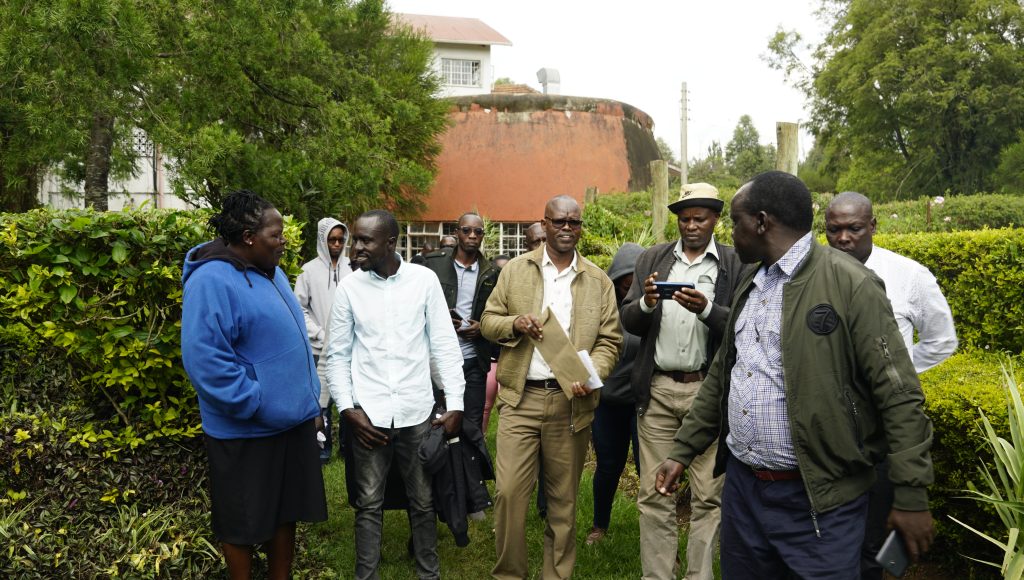 Some of the parents of whose children were to travel to Canada under the Uasin Gishu Overseas Education Program.