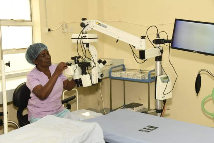 Some of the medical equipment at the Paediatric Ophthalmology Centre at Sabatia Eye Hospital.