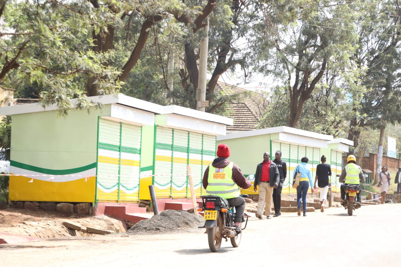 Shoe Shine Booths along KVDA Plaza.