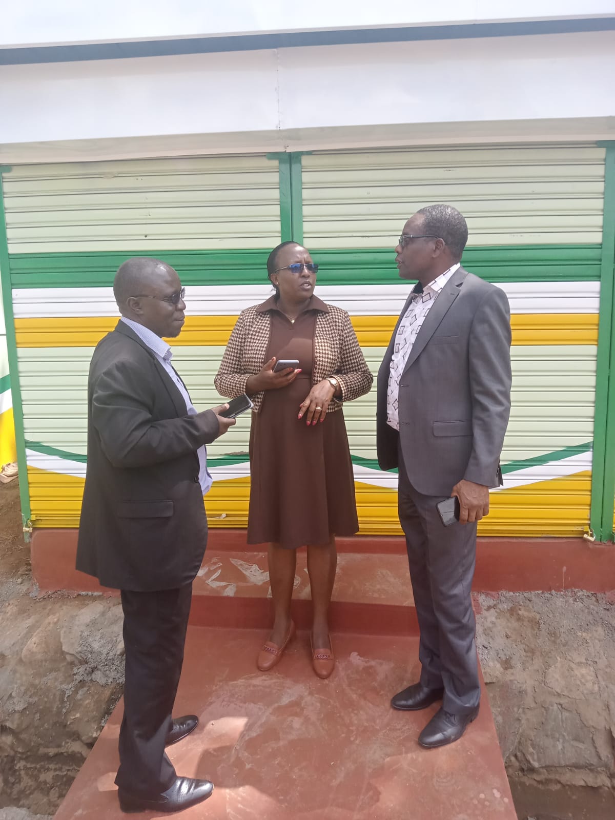 The CECM, CO and Director during a visit at one of the sites on June 29, 2023.