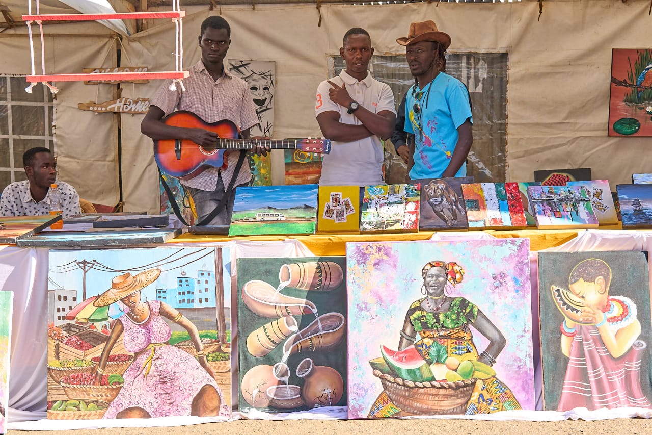 Artistes showcasing their products at the event.
