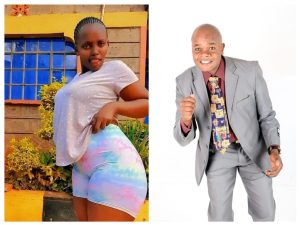 Collage of Tiktoker Njoki Murira and gospel singer William Getumbe.