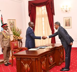 President William Ruto with new Director-General of the National Intelligence Service Noordin Haji