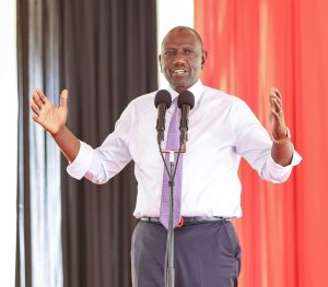President Ruto speaks during the event.