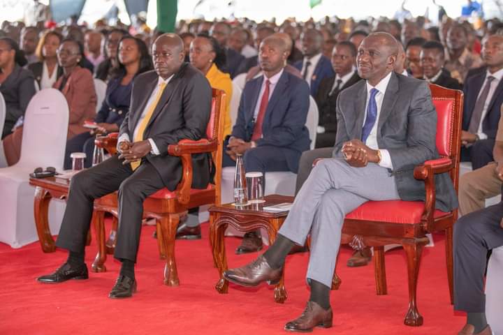 DP Gachagua with President William Ruto at the event.