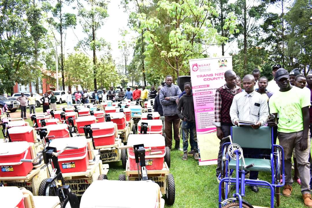 Some of the trycycles that were allegedly imposed on the disabled persons in Kiminini market.
