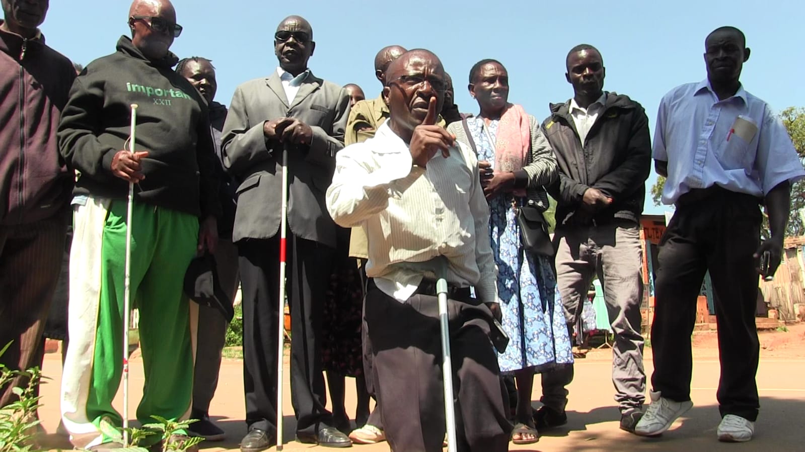 Joseph mwanga one of the disabled leaders during the interveiew