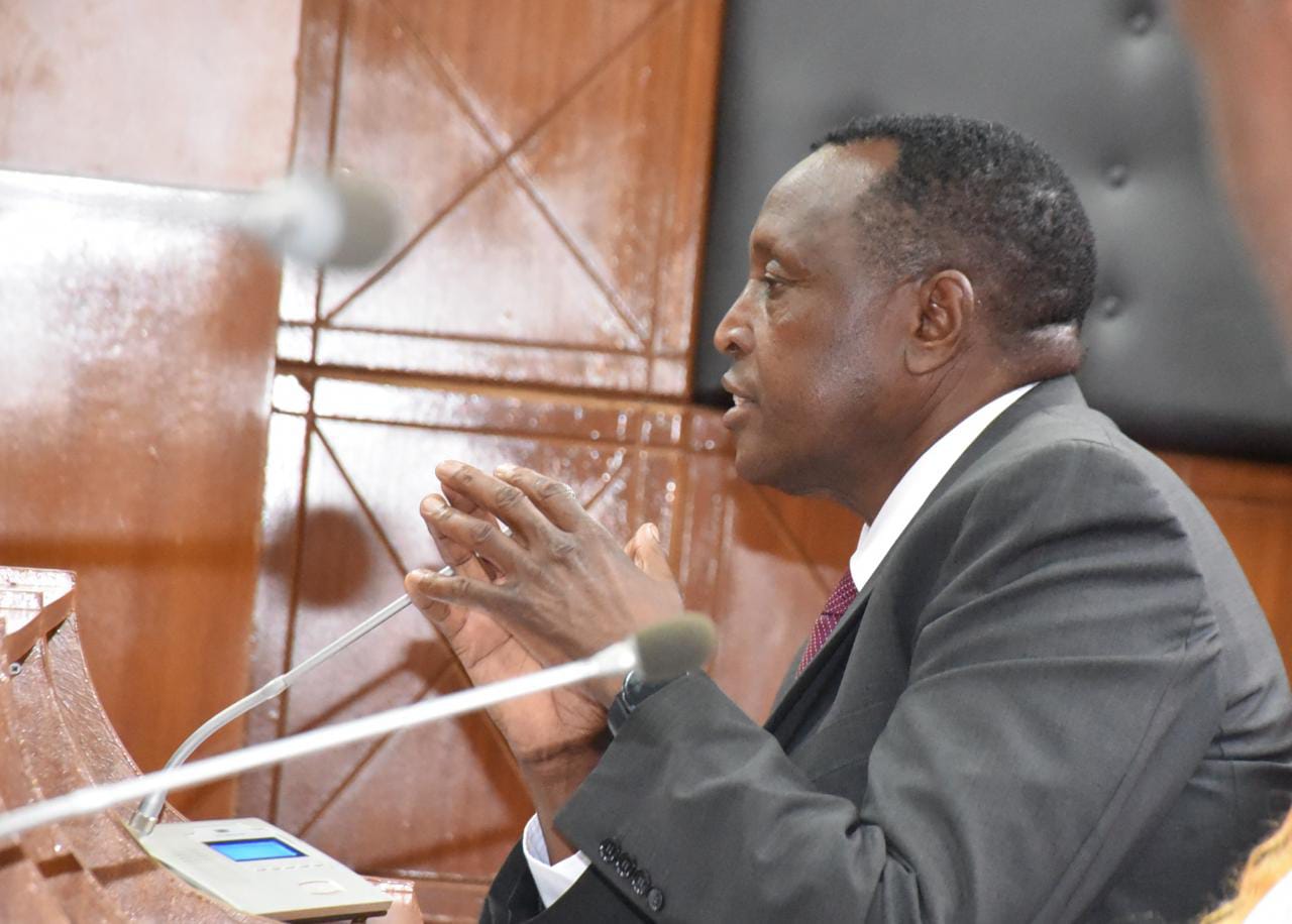 Health Services Executive Dr Sam Kotut duirng an engagement with Uasin Gishu County Assembly members on July 31, 2023.