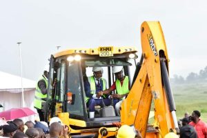 CS Kuria during the groundbreaking for Trans Nzoia Industrial Park.
