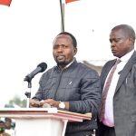 Governor Natembeya speaks during the event.