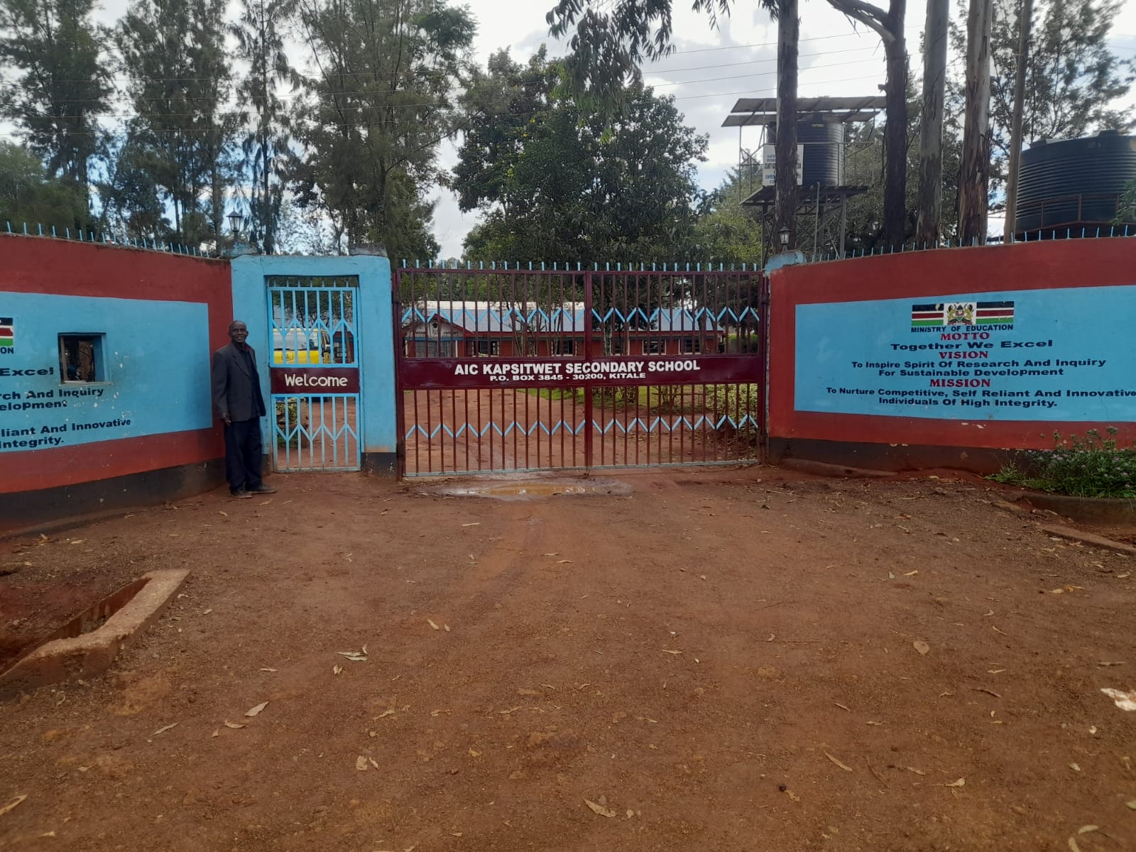 Main gate to AIC Kapsitwet Secondary School in Kwanza, Trans Nzoia County.