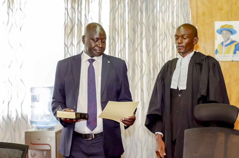 University of Eldoret Vice Chancellor Prof Thomas Kimeli Cheruiyot when he assumed his new role on September 1, 2023. Photo/uoeld.ac.ke/.