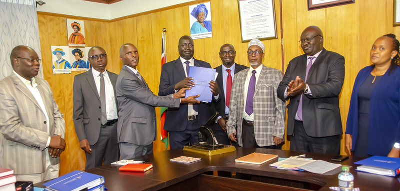 Prof Cheruiyot when he officially took over as the new UoE VC on September 1, 2023. Photo/UOE.
