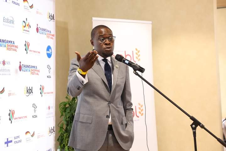 Governor Sakaja speaks during the launch of the 6th edition of Changamka Shopping Festival on October 4, 2023. Photo/KAM.