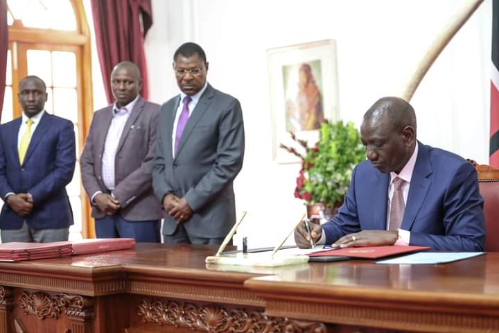 President Ruto when he signed the Act on October 13, 2023.