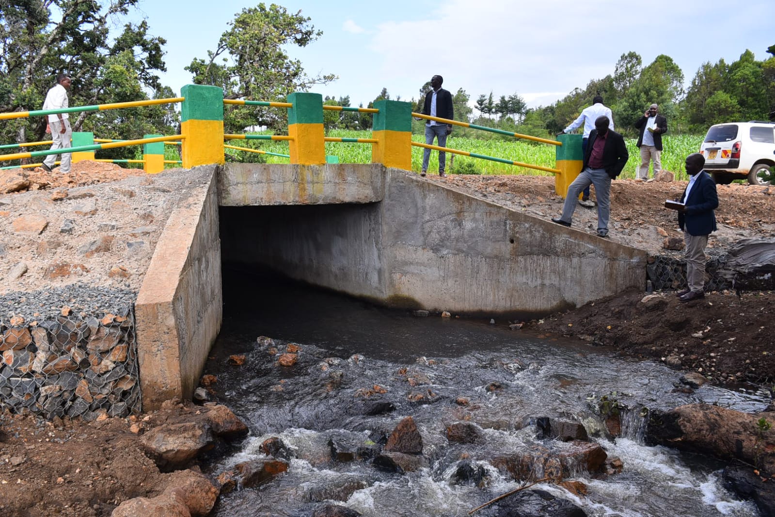 The recently completed Kaoni Box Culvert in Kaptagat ward, Ainabkoi Sub County