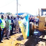 Governor Jonathan Bii inaugurates the grading and graveling of Senior -Kapkoros road in Kapsaos Ward, Turbo Sub County.