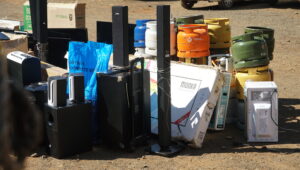 Some of the household goods that police also recovered during the operation.