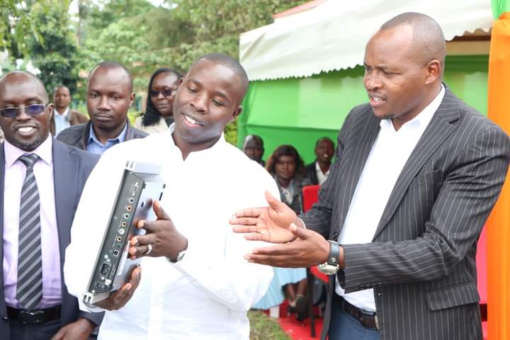 Governor Sang with part of the equipment donated to the county on November 3, 2023.