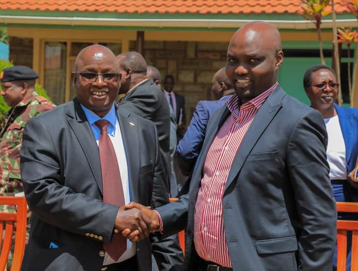 Governor Rotich with Baringo Senator William Cheptumo during Senate visit to Elgeyo Marakwet.
