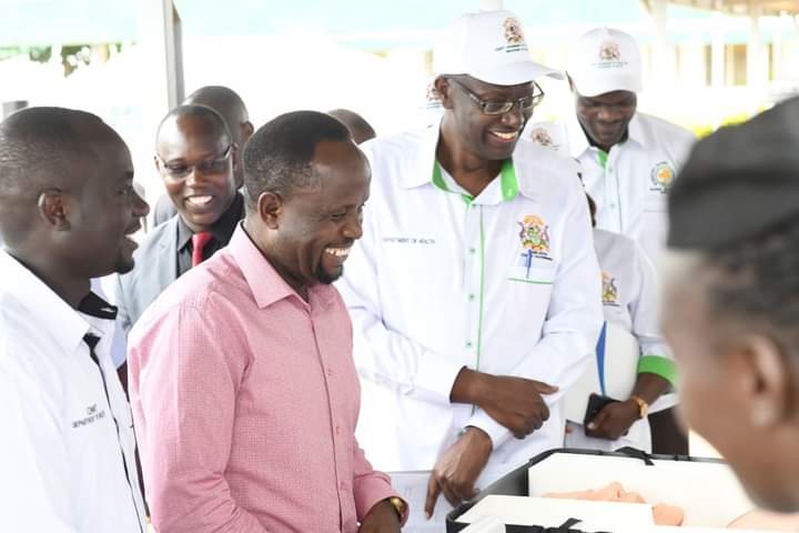Prof Kimaiyo with Governor George Natembeya. Photo/Courtesy.