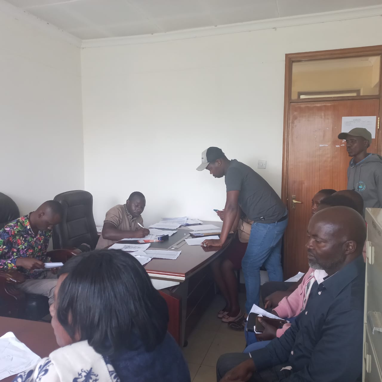 Some of the tenants living in county houses during the ongoing validation exercise.