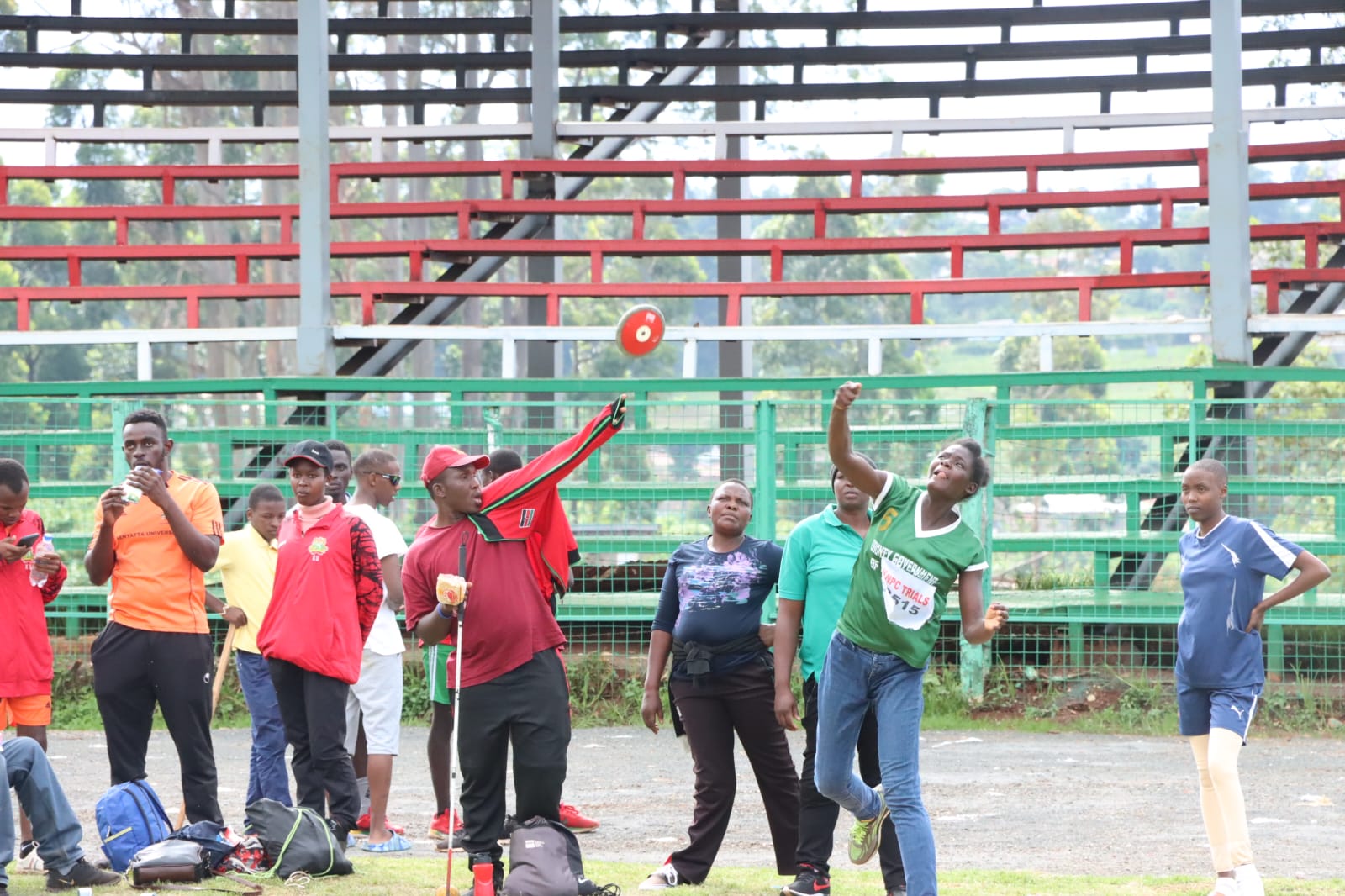 Part of the action during the National Paralympic Track and Field Trials in Kericho County.