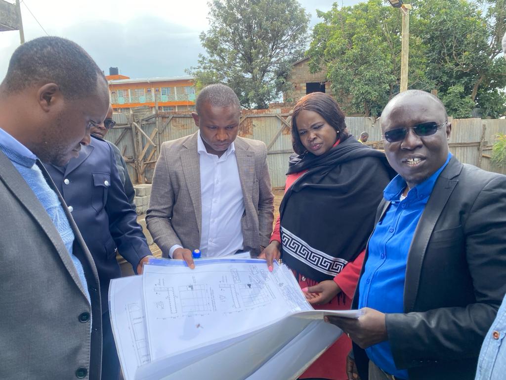 The CECM with senior officers from the Department during the site visits on November 22, 2023.