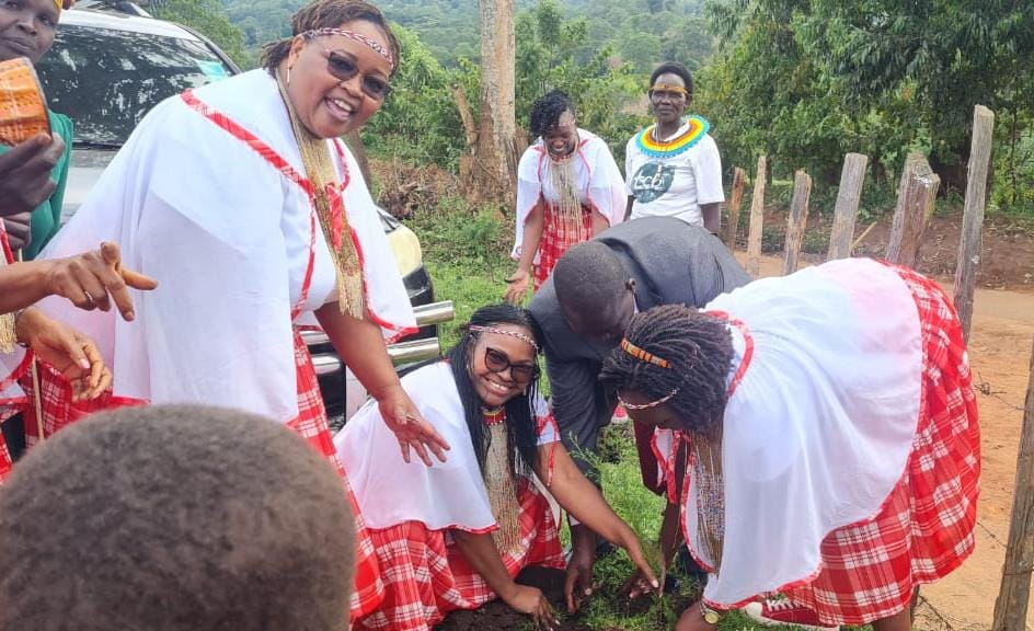 Members of Daughters of Zion planting trees in West Pokot. Photo/Kipkorir Tarus