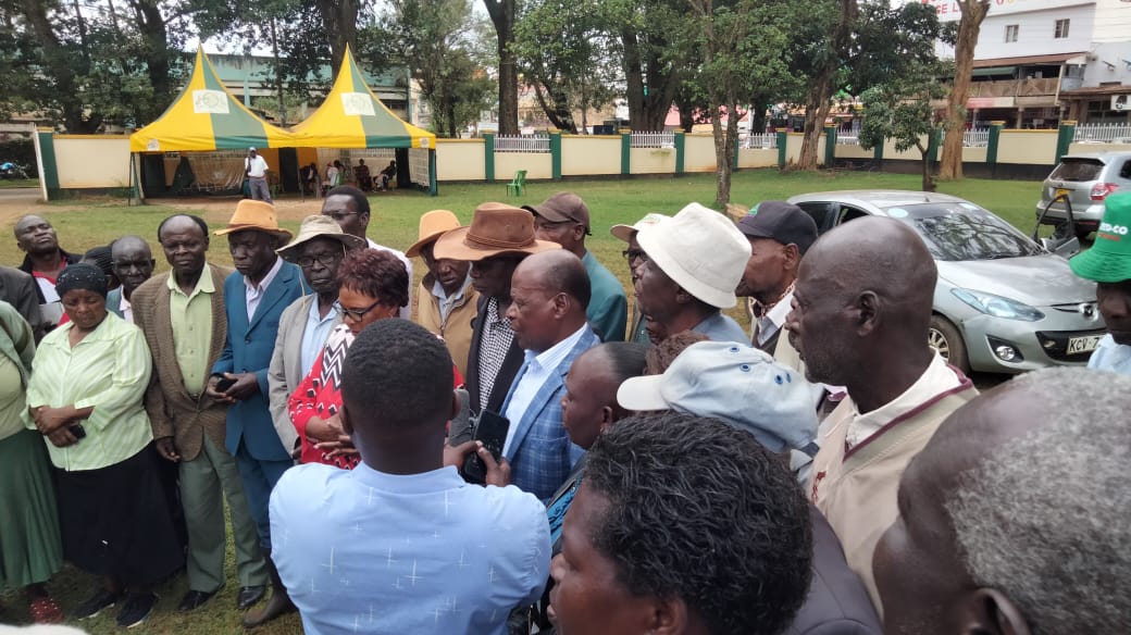 asection of elders during the presser